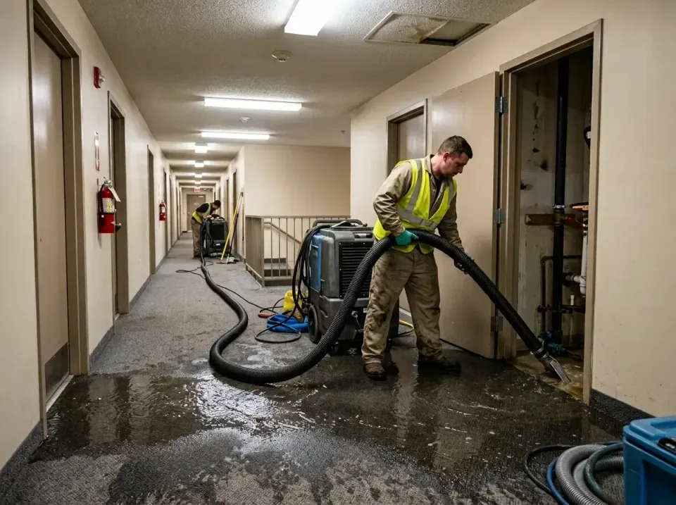 multi-unit-apartment-hallway-f-005 — frequently asked questions, Emergency Burst Pipe Water Extraction & Removal in Prairiev…
